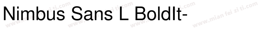 Nimbus Sans L BoldIt字体转换